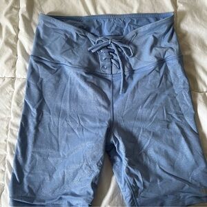 ALO Yoga Blue Lace-Up Athletic Shorts